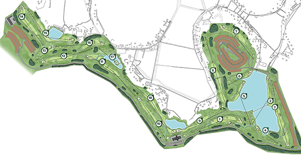 Sơ đồ sân golf Yên Dũng