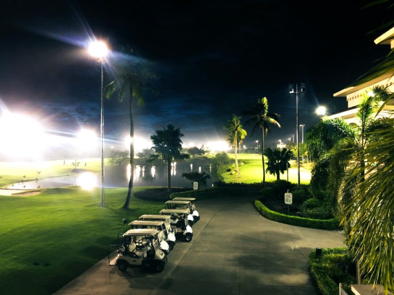 hệ thống đèn đêm sân golf Sông Giá