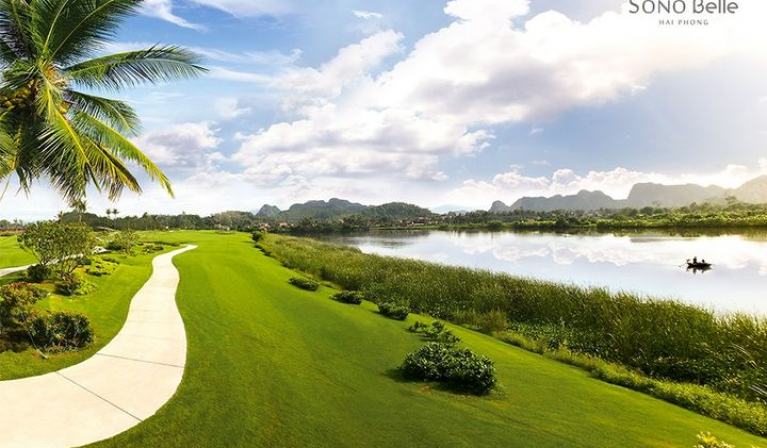 hình ảnh đẹp về sân golf Sông Giá