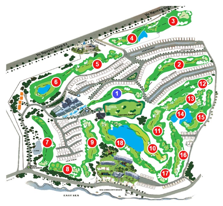 sơ đồ Sân golf Sealink