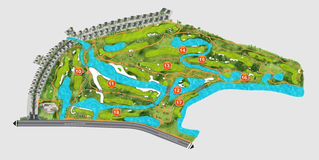 bản đồ Sân golf Diamond Bay