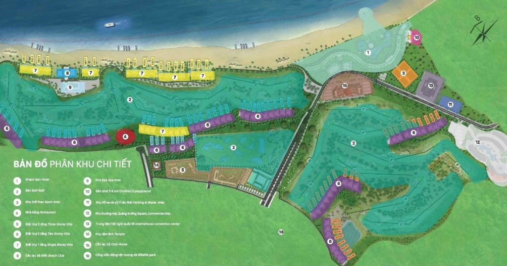 bản đồ sân golf FLC Quy Nhơn