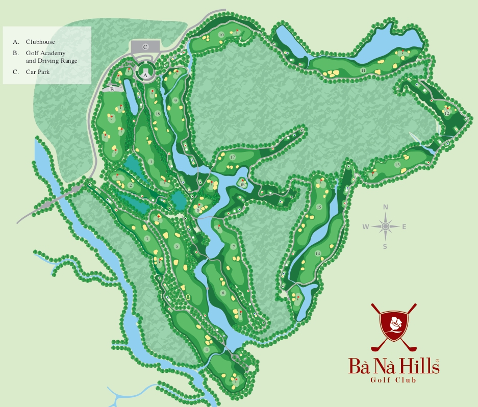 bản đồ sân golf Bà Nà Hills